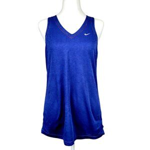 Nike Women's L Blue Racerback Athletic Tank Top - Moisture-Wicking & Quick-Dry